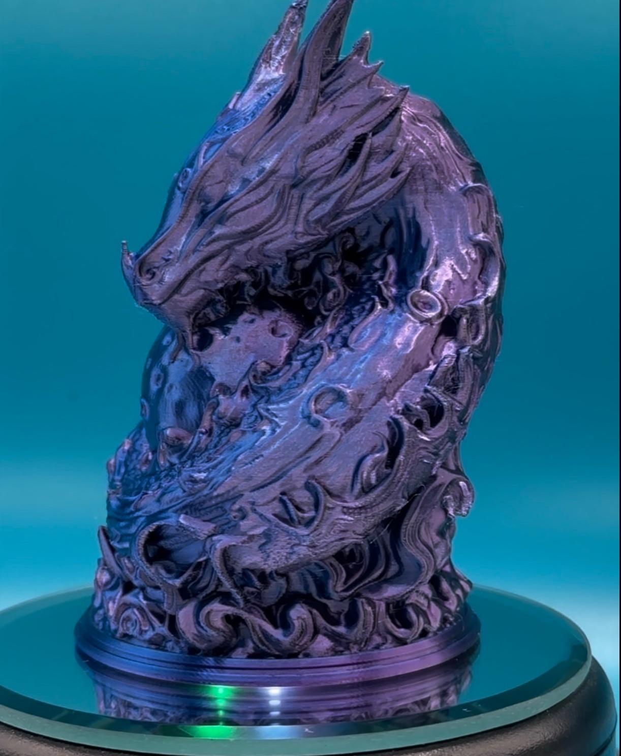 Moon Dragon bust - (Pre-Supported) 3d model