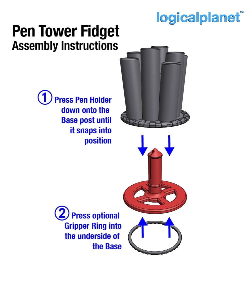 Pen Tower (Holder) Desk Fidget 3d model