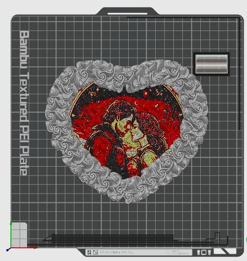 rose photo frame 3d model