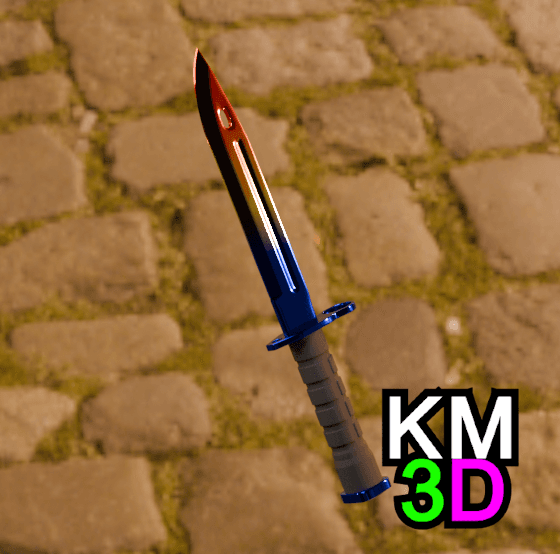 Bayonet knife CSGO 3d model