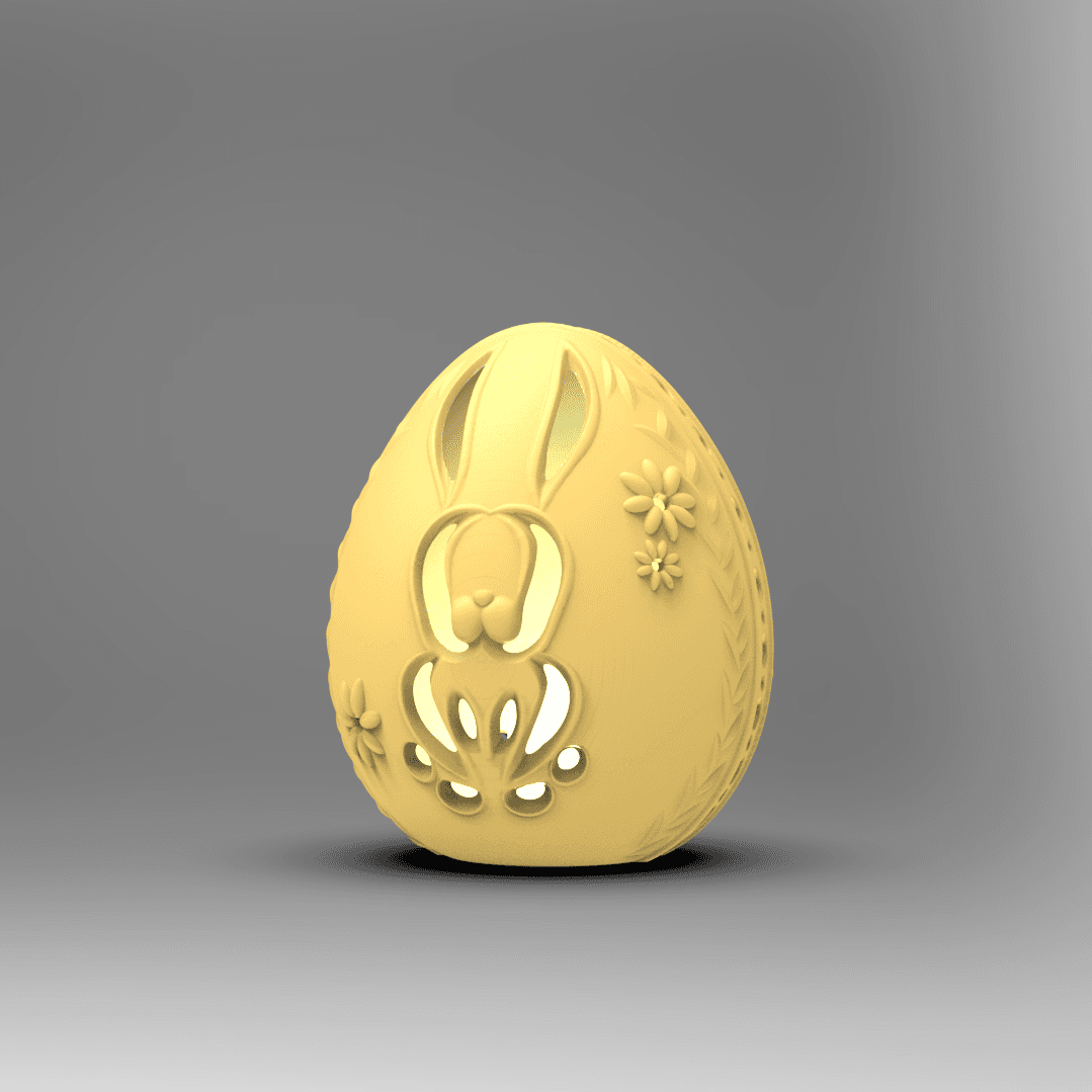 Egg Tealight Cover -Spring Bunny 3d model