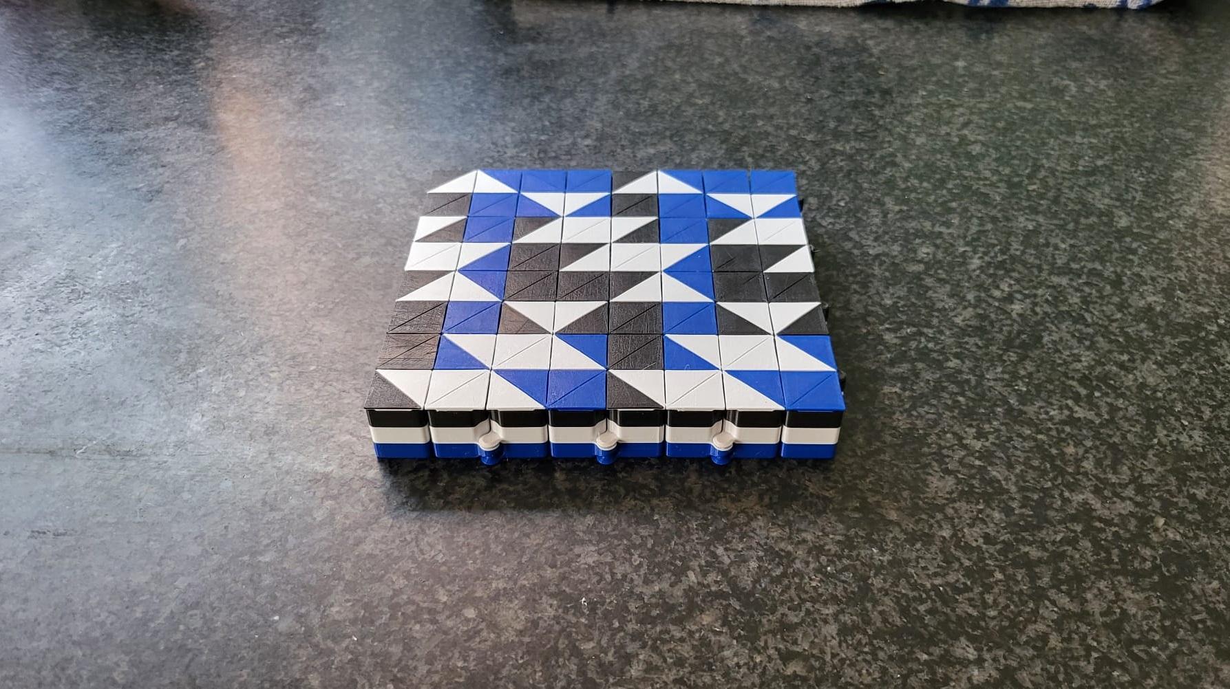 Auxetic Tile // 18mm Diagonal Split 3d model