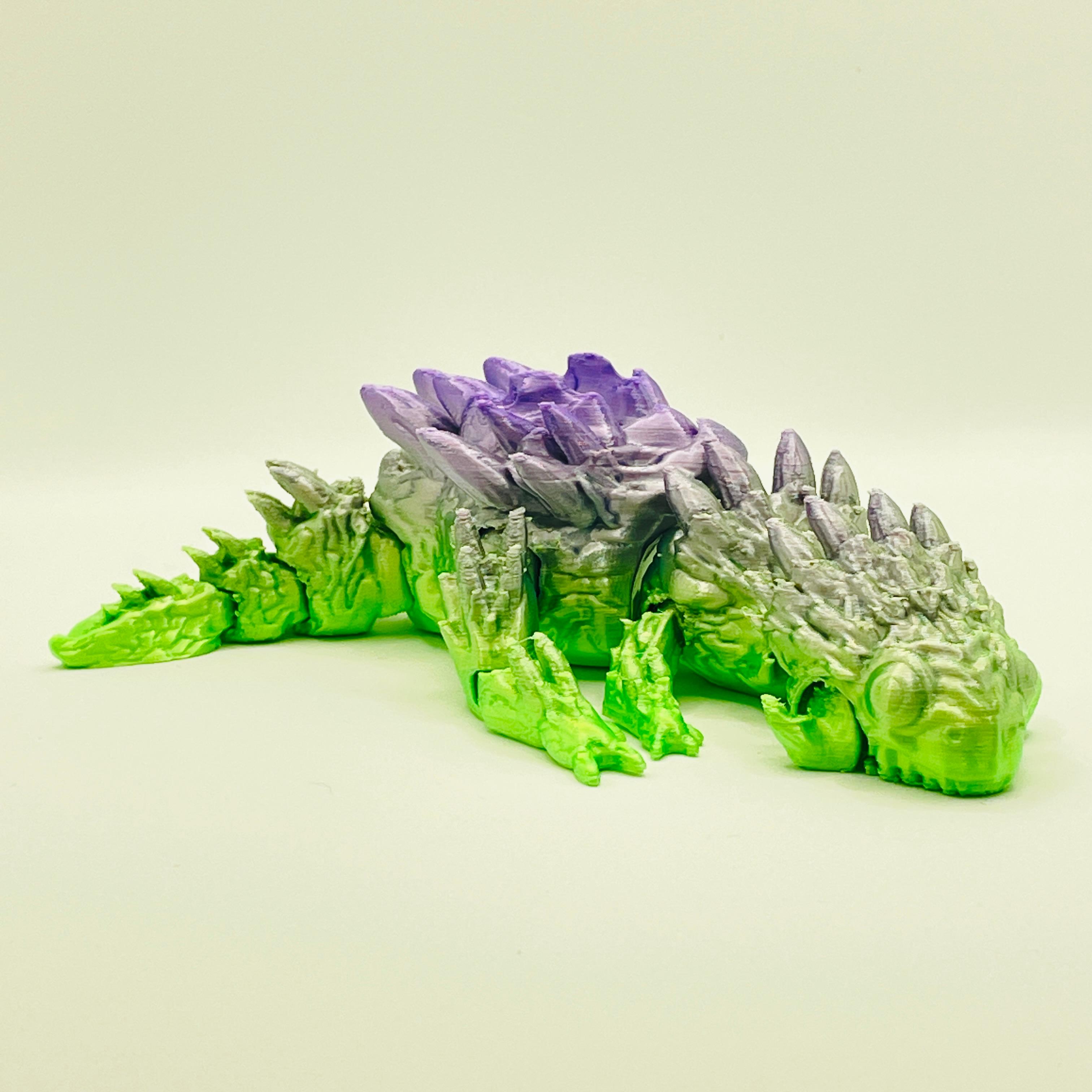 Cute Spiky Dinosaur - Articulated - Print in Place - Flexi 3d model