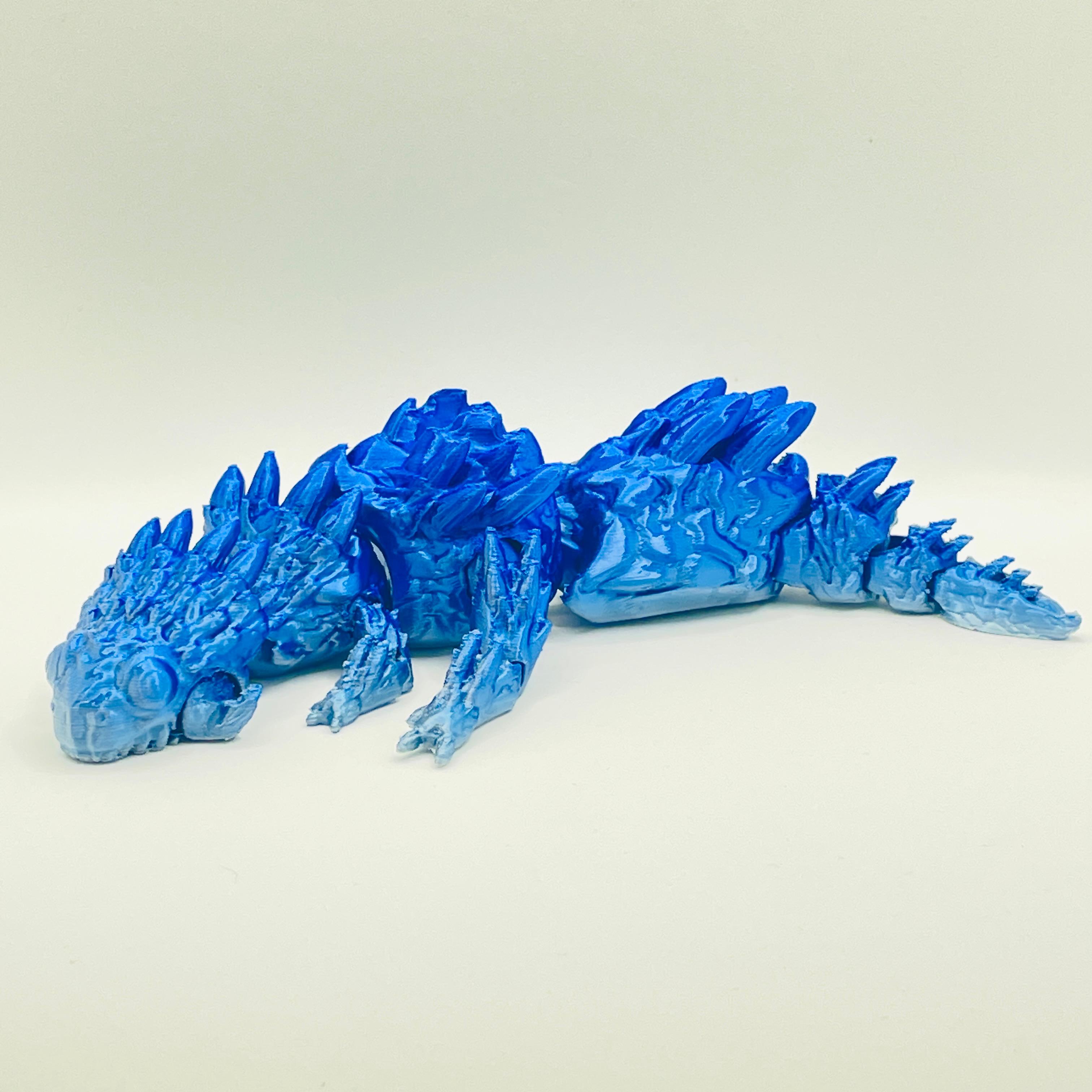 Cute Spiky Dinosaur - Articulated - Print in Place - Flexi 3d model