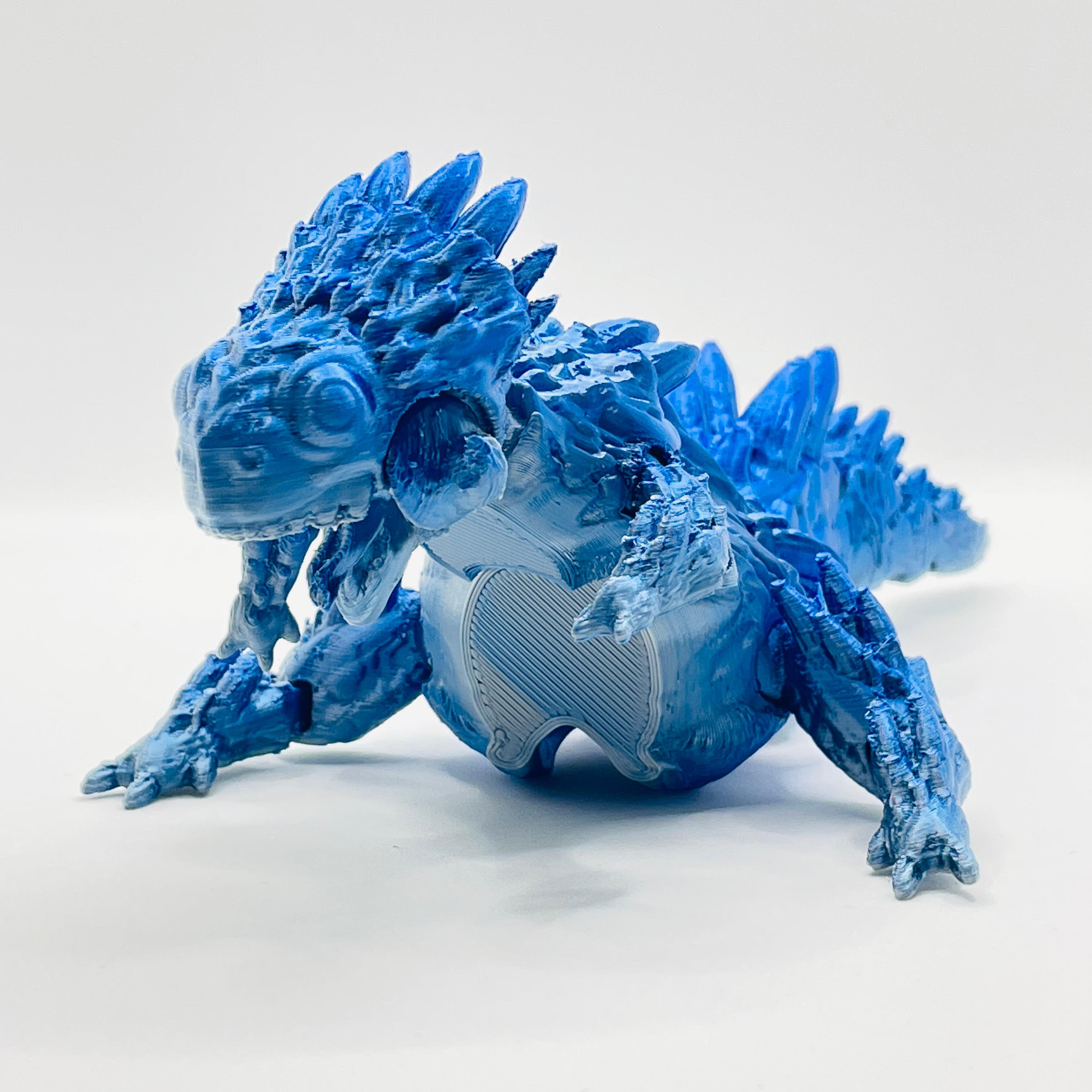 Cute Spiky Dinosaur - Articulated - Print in Place - Flexi 3d model