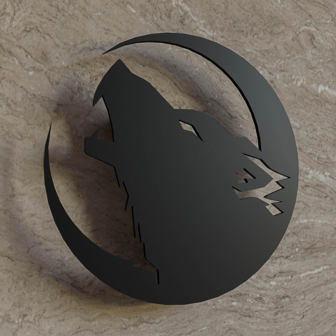 Wolf Wall Art 3d model