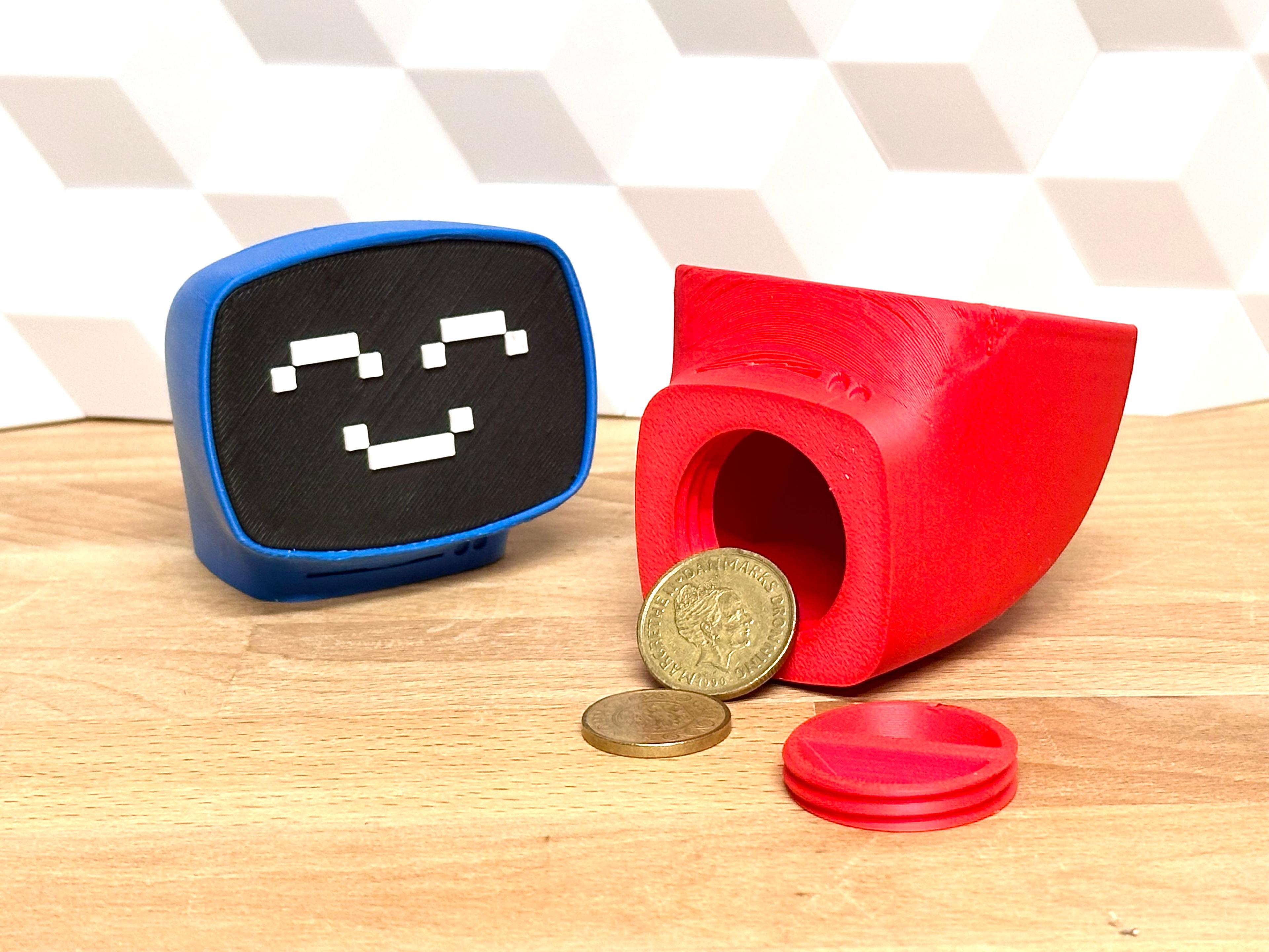 Cute Computer Bank (desk companion - kawaii piggy bank) 3d model