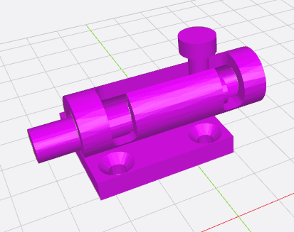 Standard latch 3d model