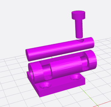 Standard latch 3d model