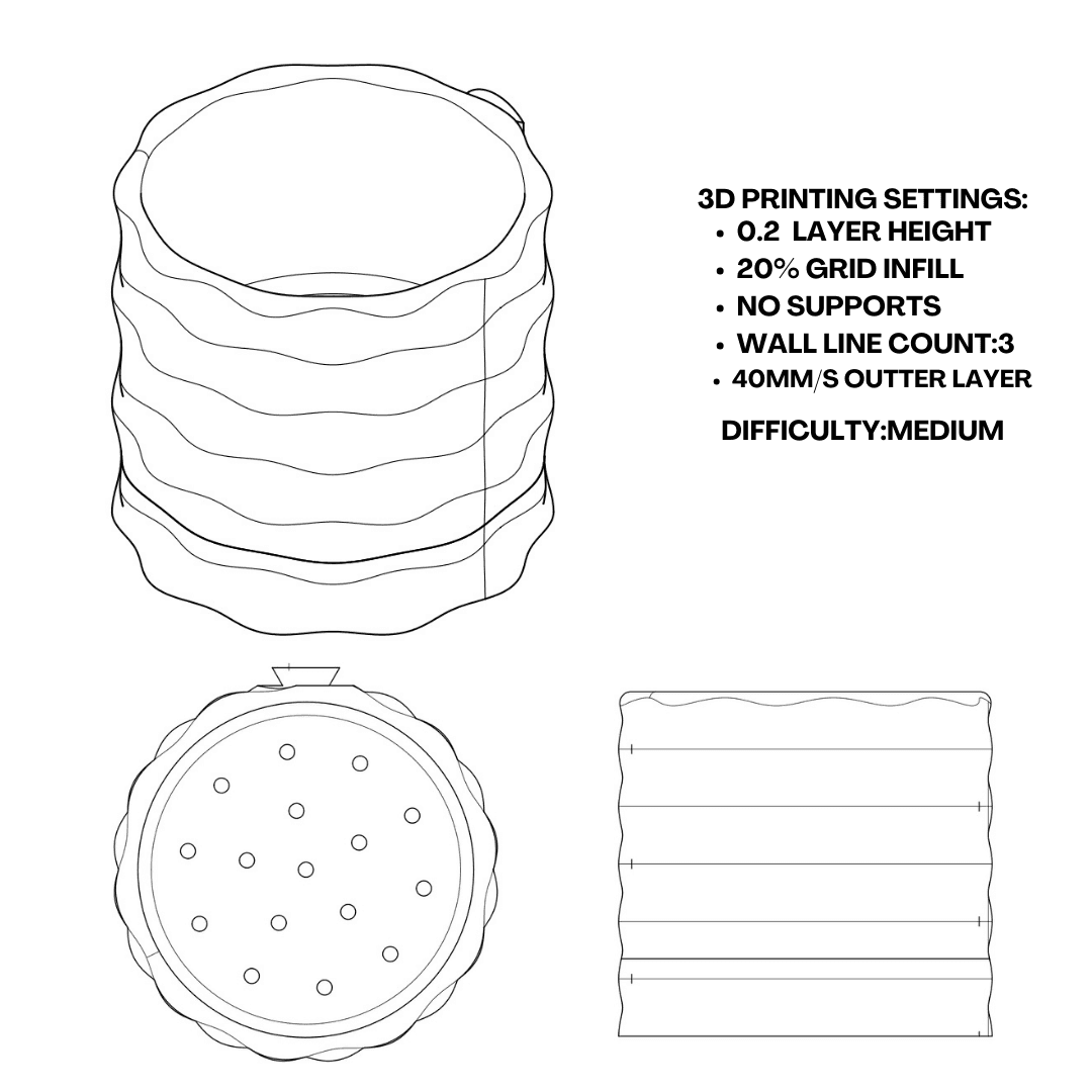 Wavy Planter / Vase 3d model