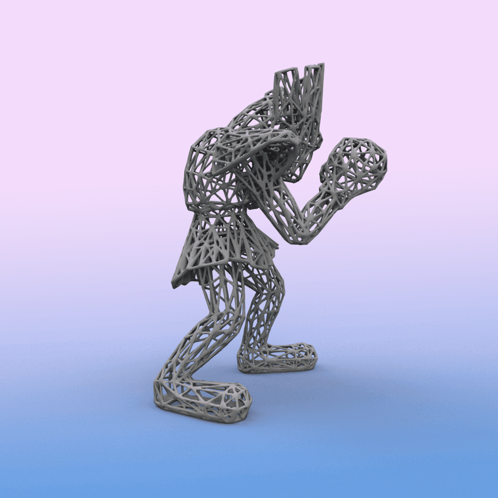 #107 Hitmonchan Pokemon Wiremon Figure 3d model