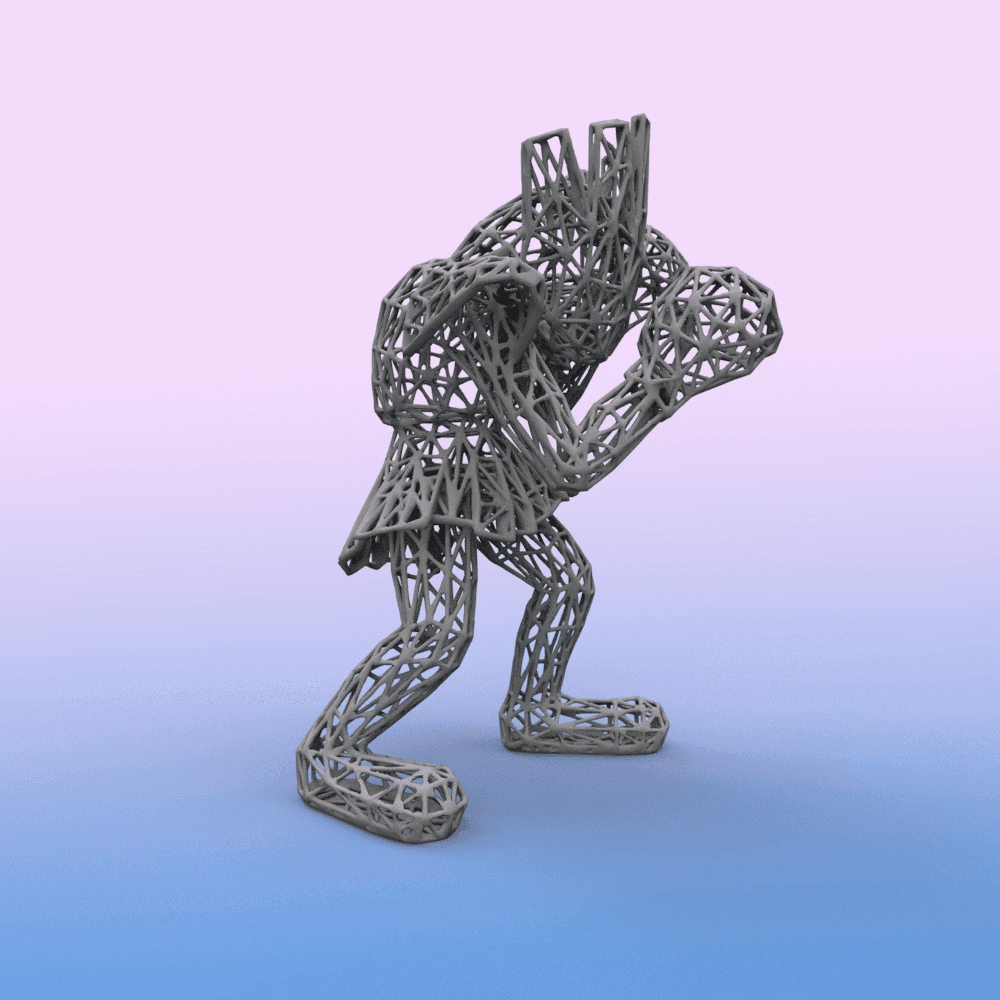 #107 Hitmonchan Pokemon Wiremon Figure 3d model