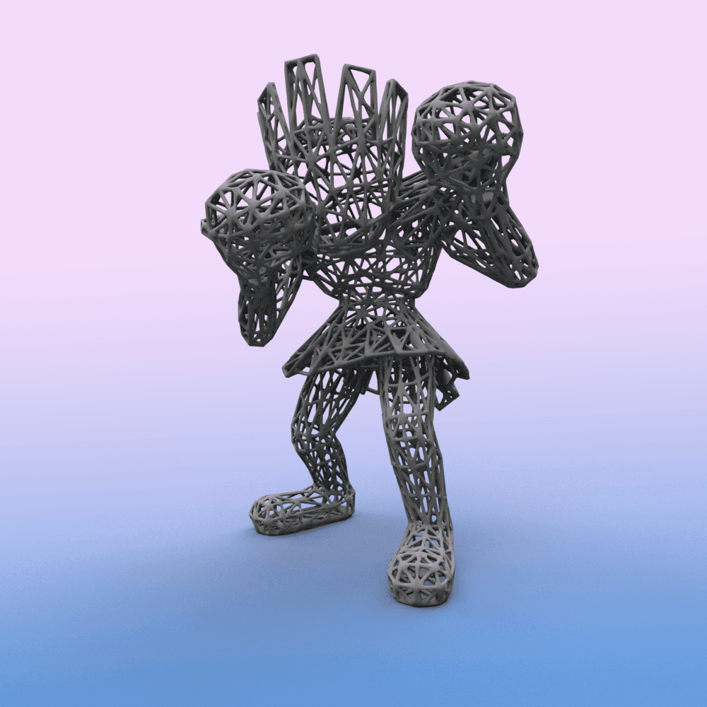 #107 Hitmonchan Pokemon Wiremon Figure 3d model