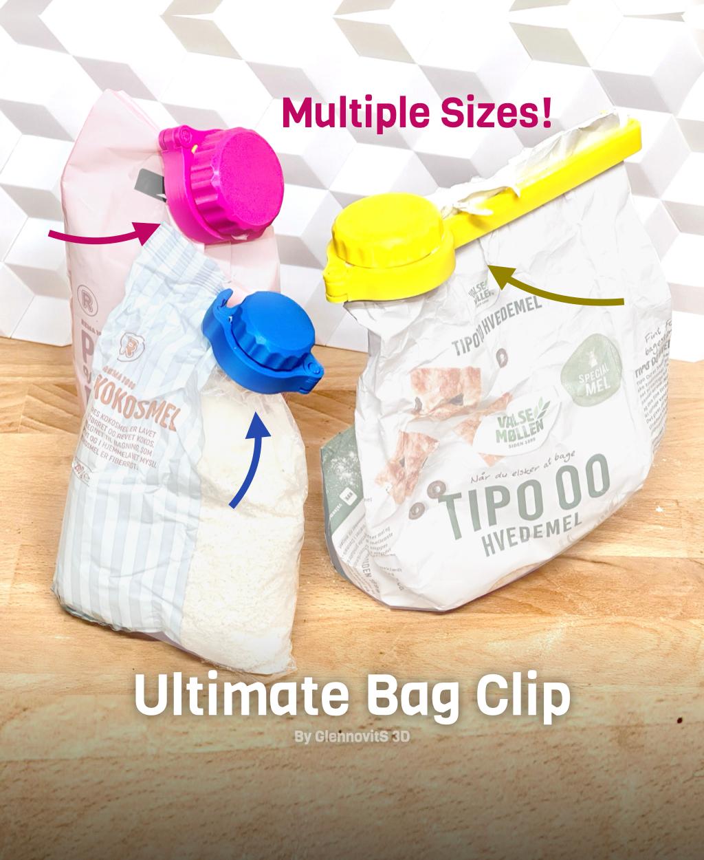 Ultimate Bag Clip (with Lid - easy access!) 3d model