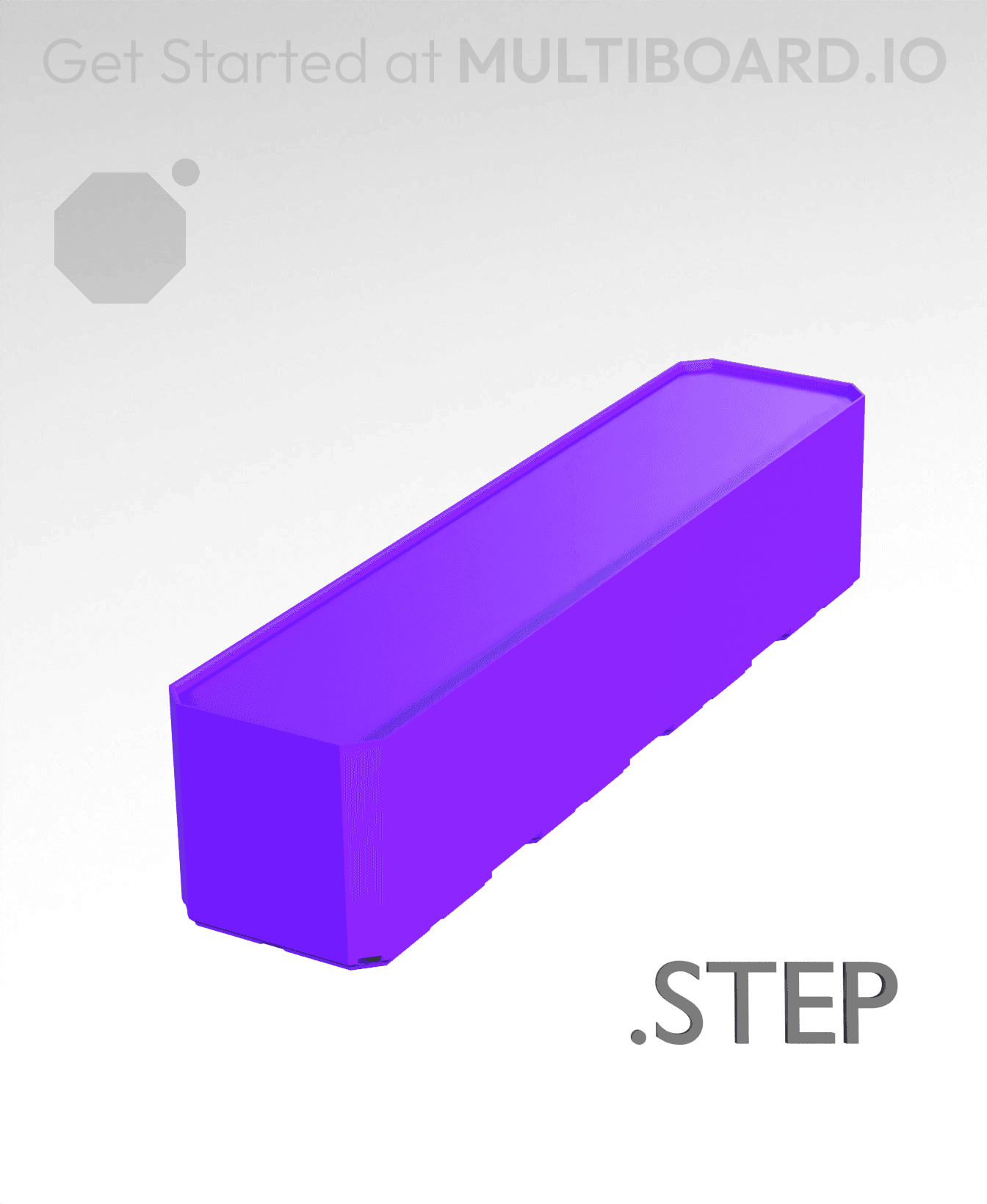 1x4x1 - Multibin Insert - STEP Remixing File 3d model