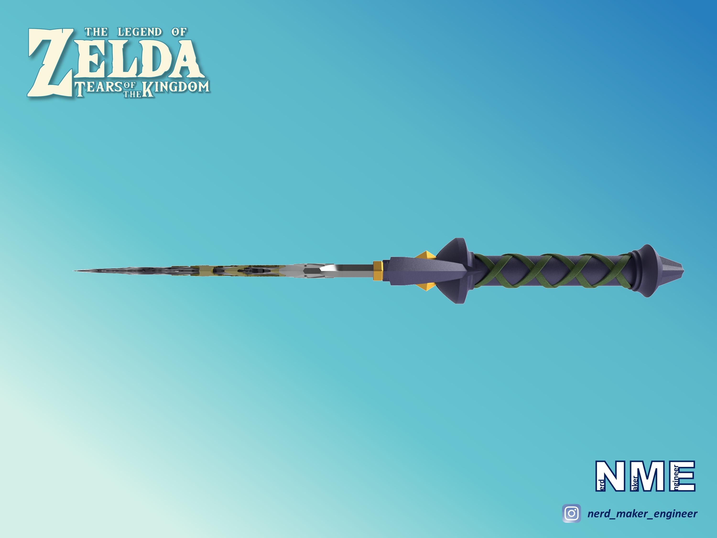 Master Sword - Zelda Tears of the Kingdom - Complete Set - Life Size 3d model