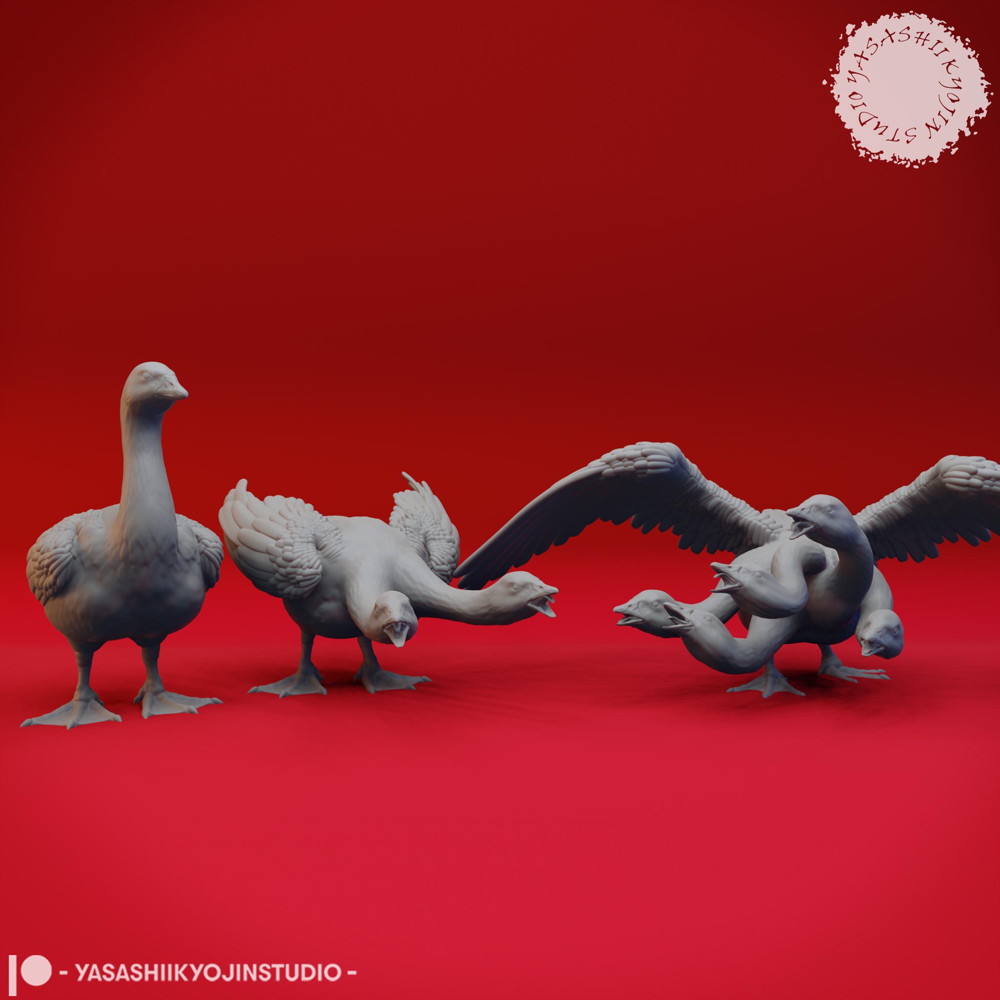 Goose Hydra Transformation - Tabletop Miniature (Pre-Supported) 3d model