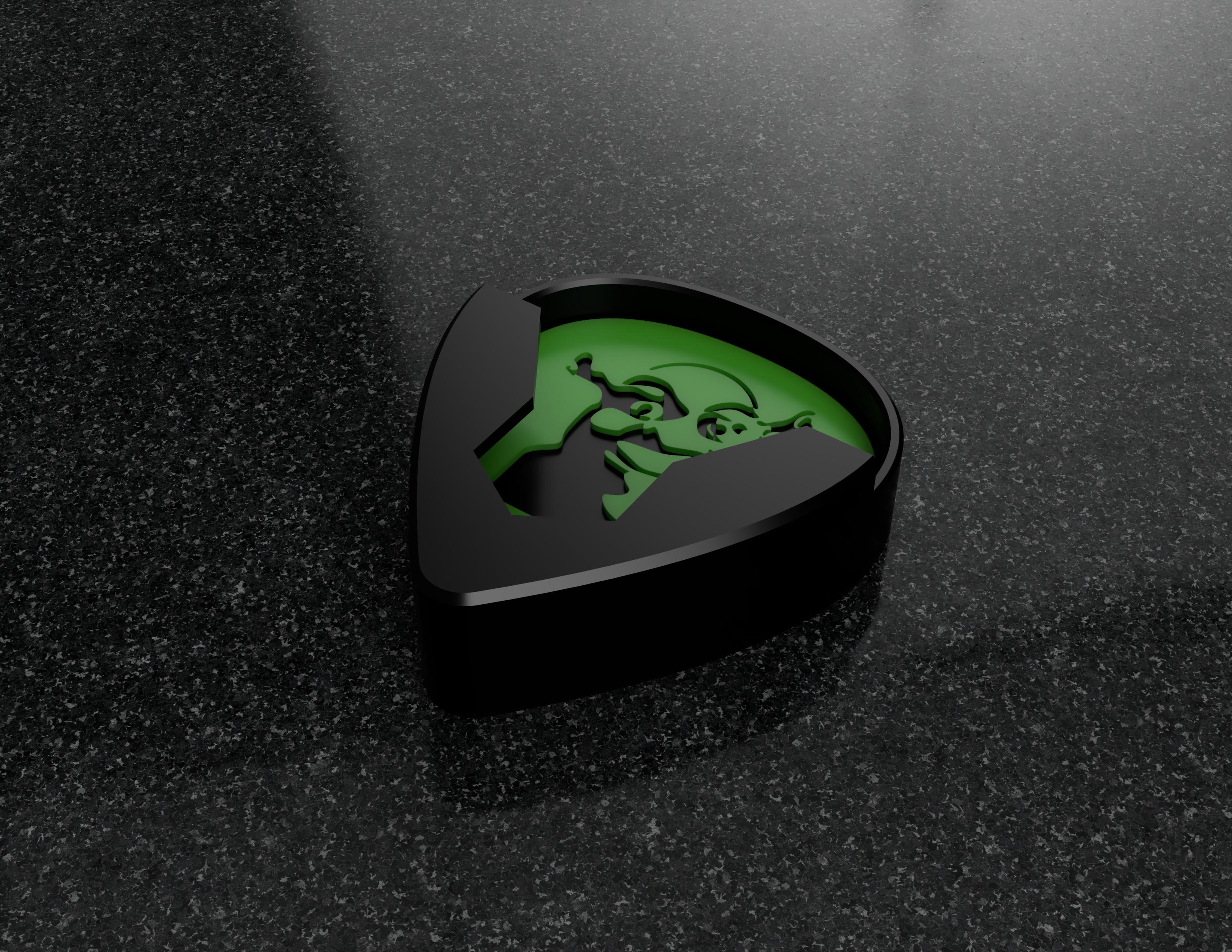 Spring Loaded Guitar Pick Holder 3d model