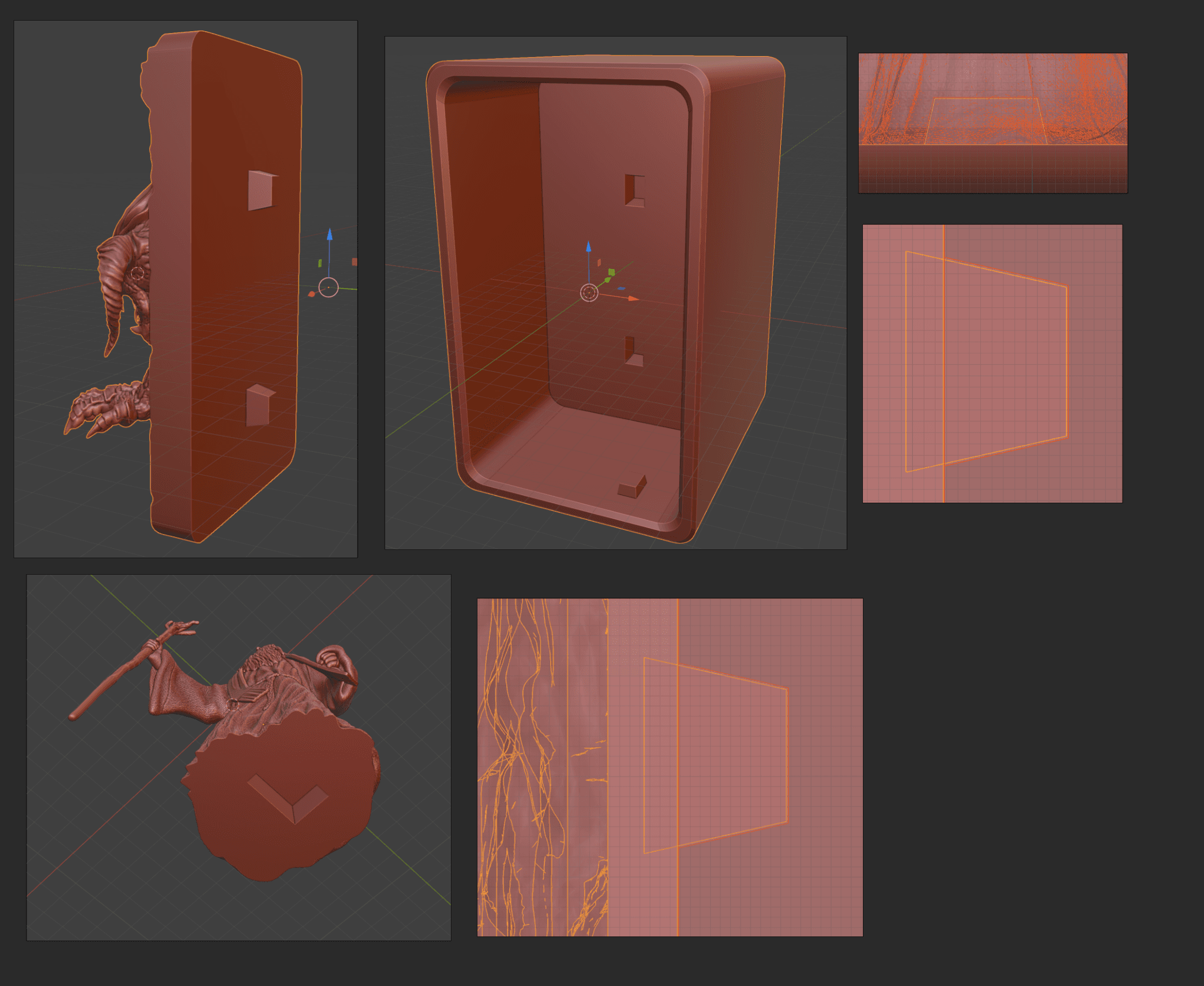 Balrog and Gandalf Book Case Display 3d model