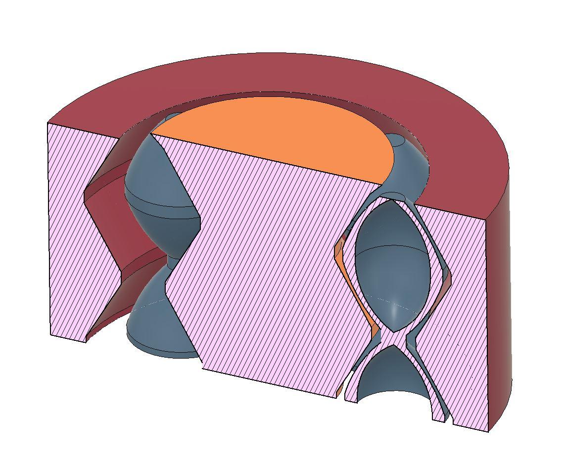 Print-in-Place Roller Bearing 3d model