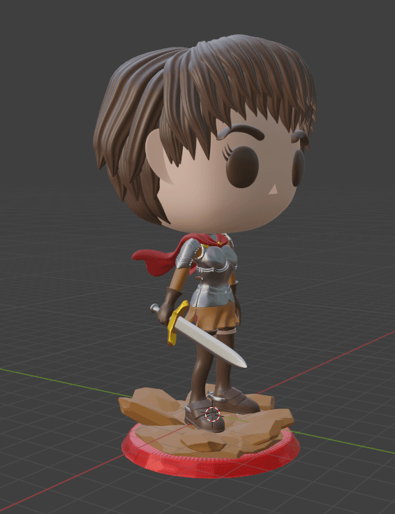 Casca Berserk Funko style 3d model