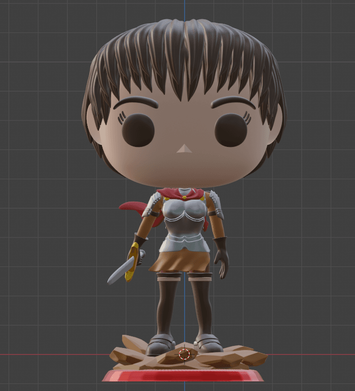 Casca Berserk Funko style 3d model