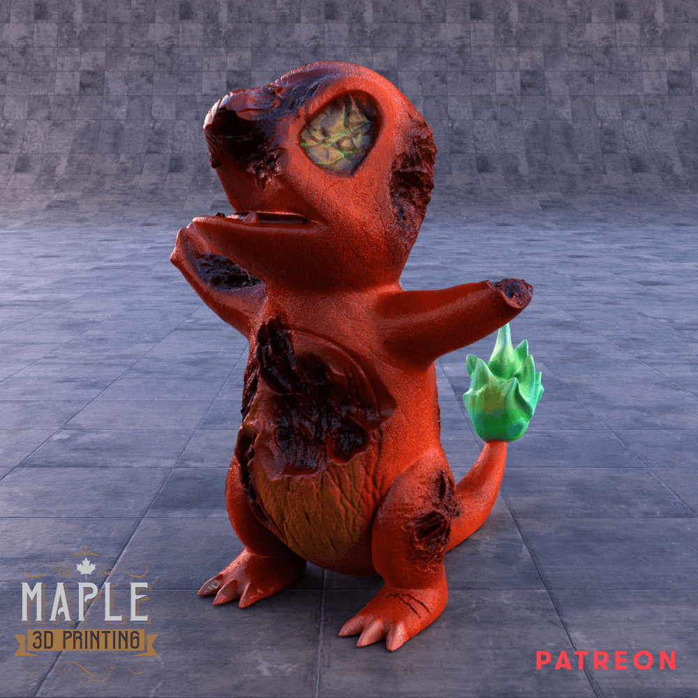 Zombie Charmander 3d model