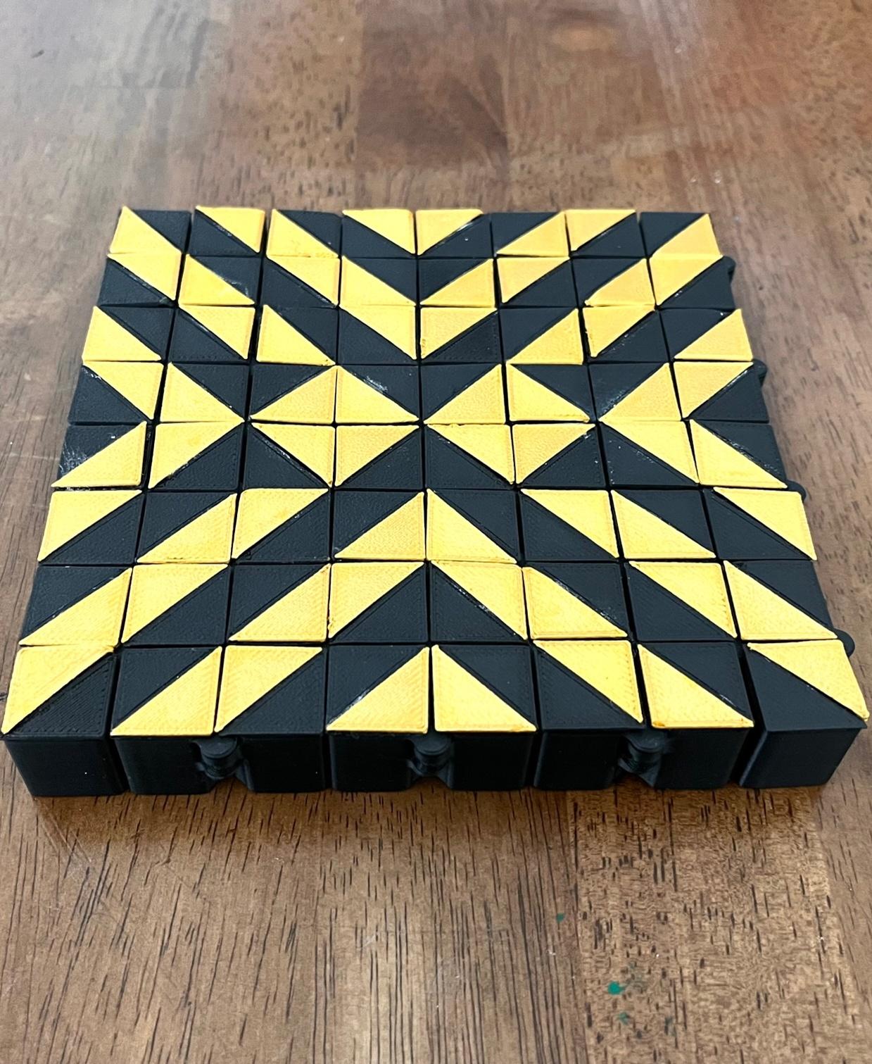 Auxetic Tile // 18mm Diagonal Split 3d model