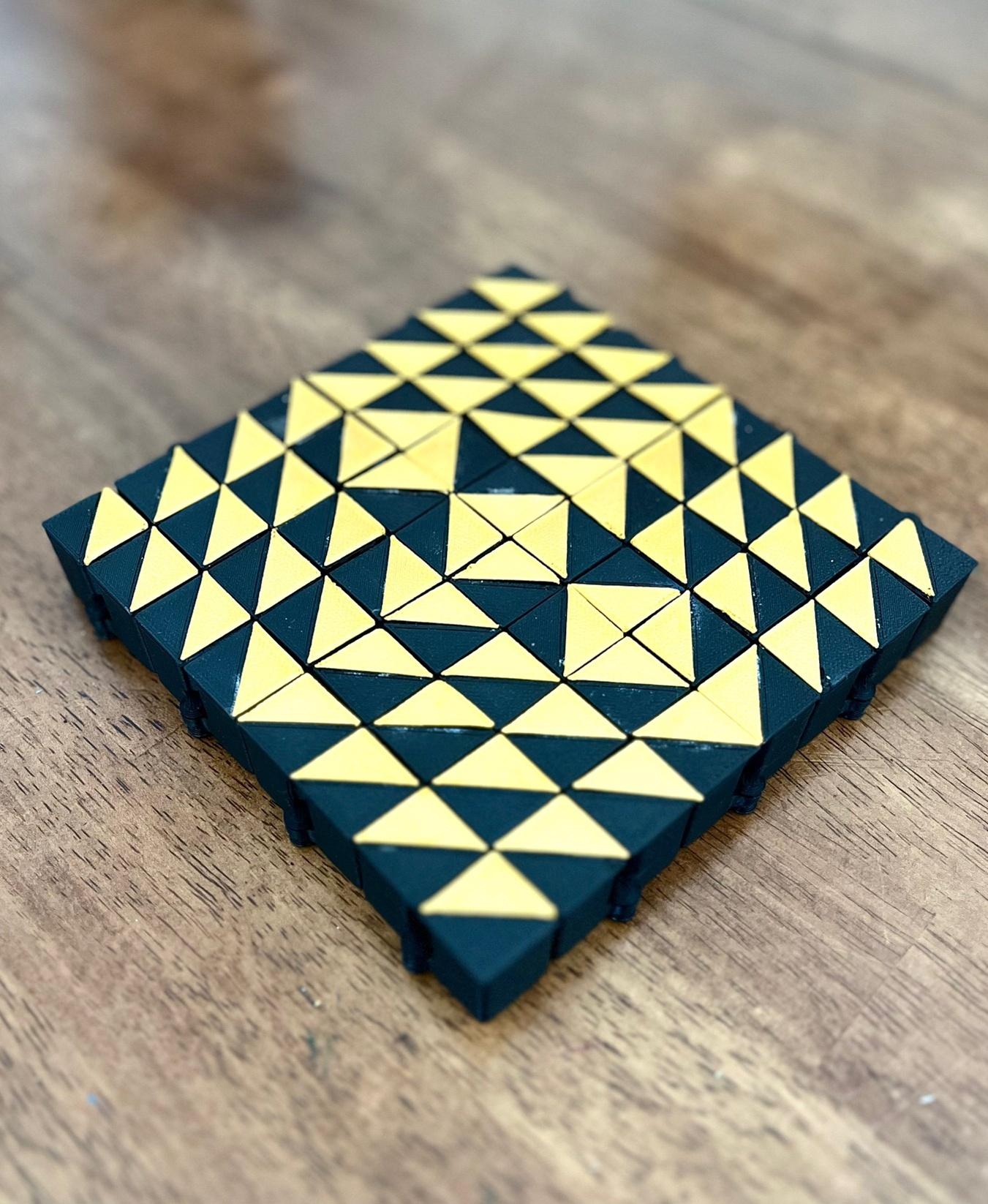 Auxetic Tile // 18mm Diagonal Split 3d model