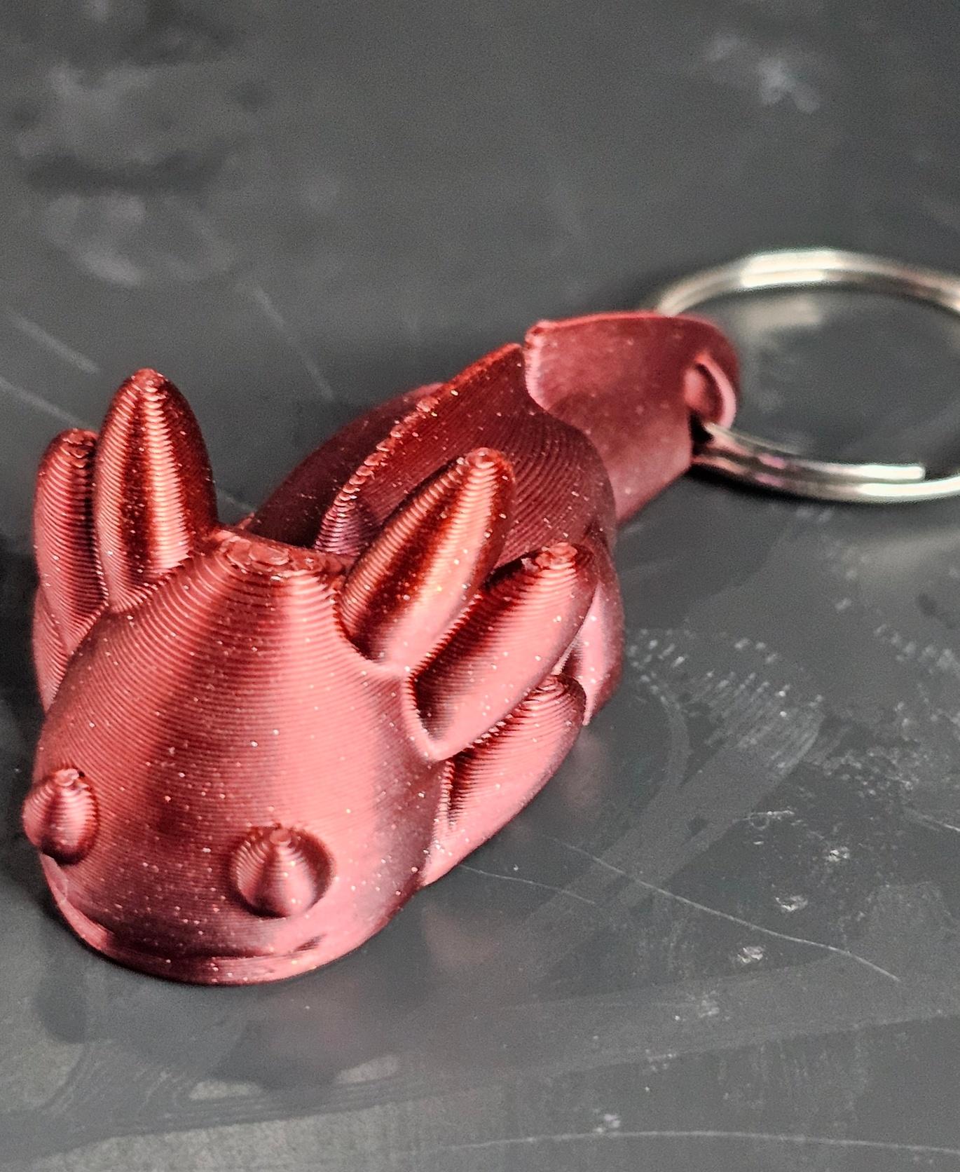 MiniMonster#2 Keychain Flexible Axolotl 3d model