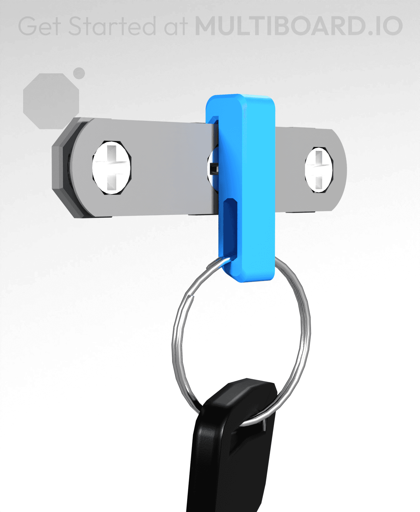 Key Ring Hook - Multipoint Rail 3d model