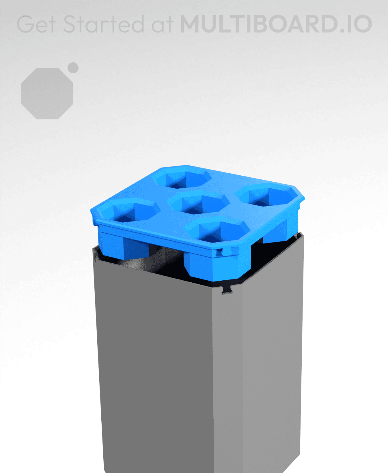 1x1 - Sharpie Holder - Multibin Top 3d model