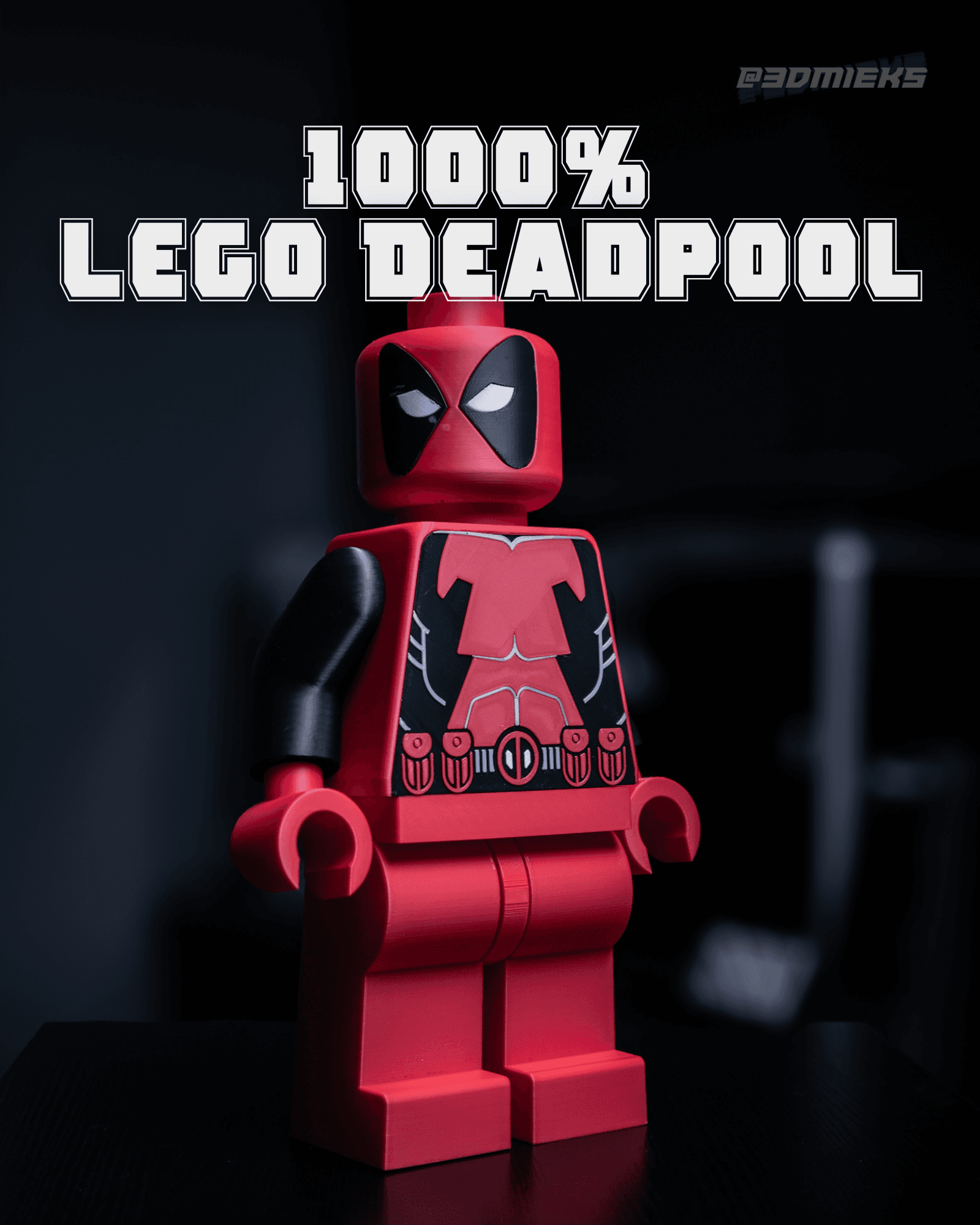 1000% Lego Deadpool Multi-Part & Multi-Color 3d model