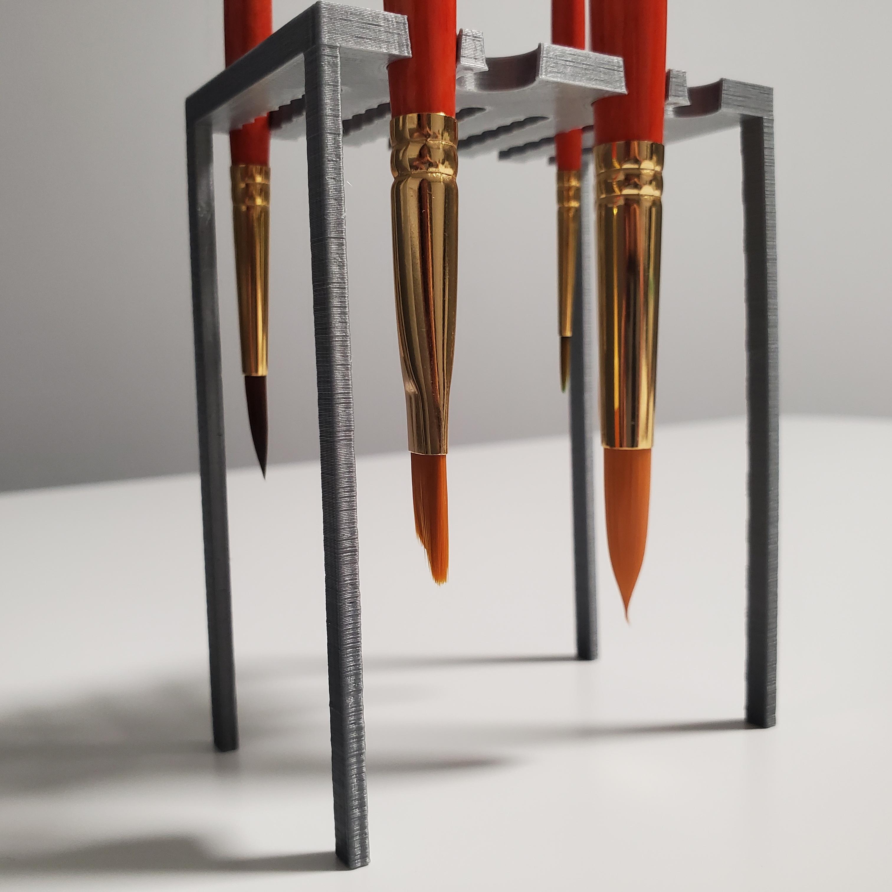 Paint brush rack | Hang your brushes bristles down! 3d model