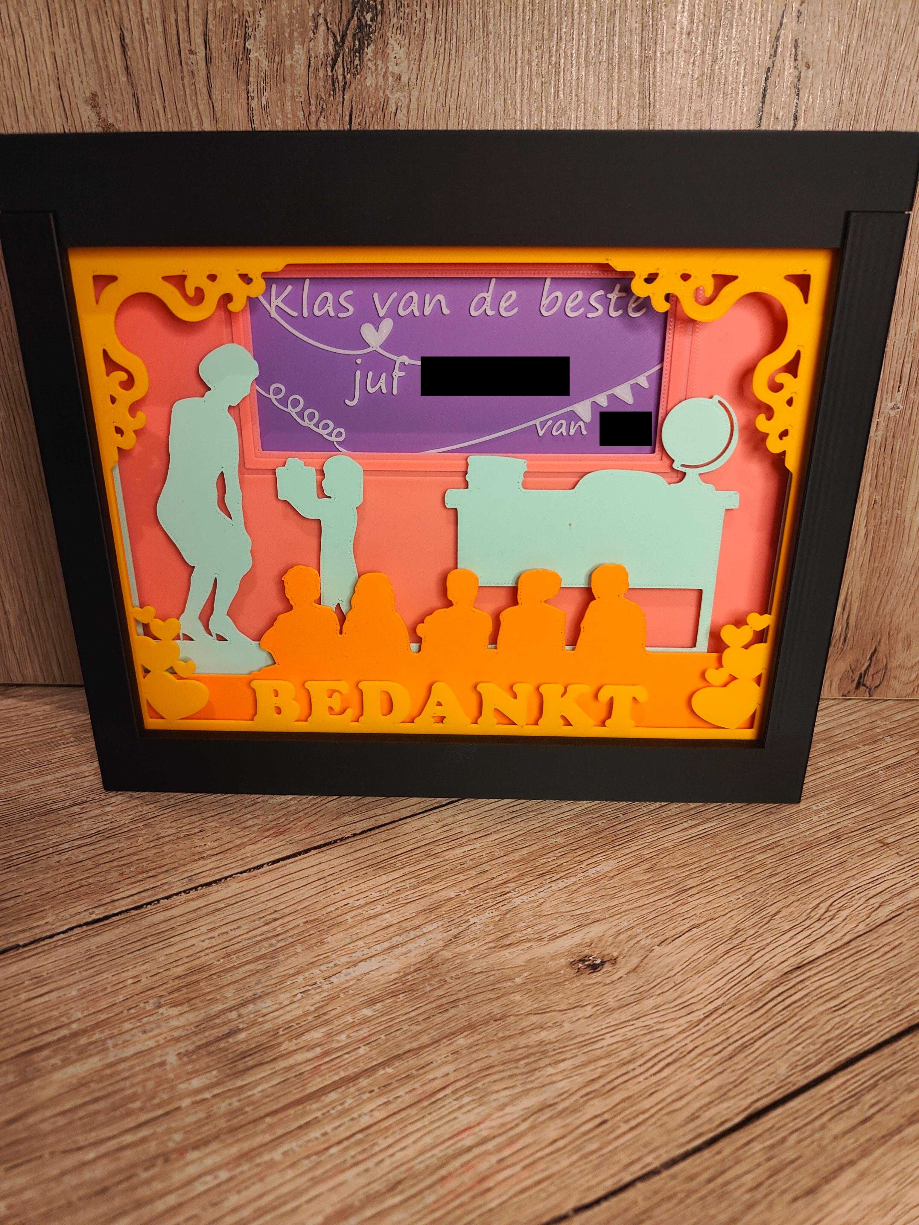 Teacher Appreciation Shadow Box 3d model