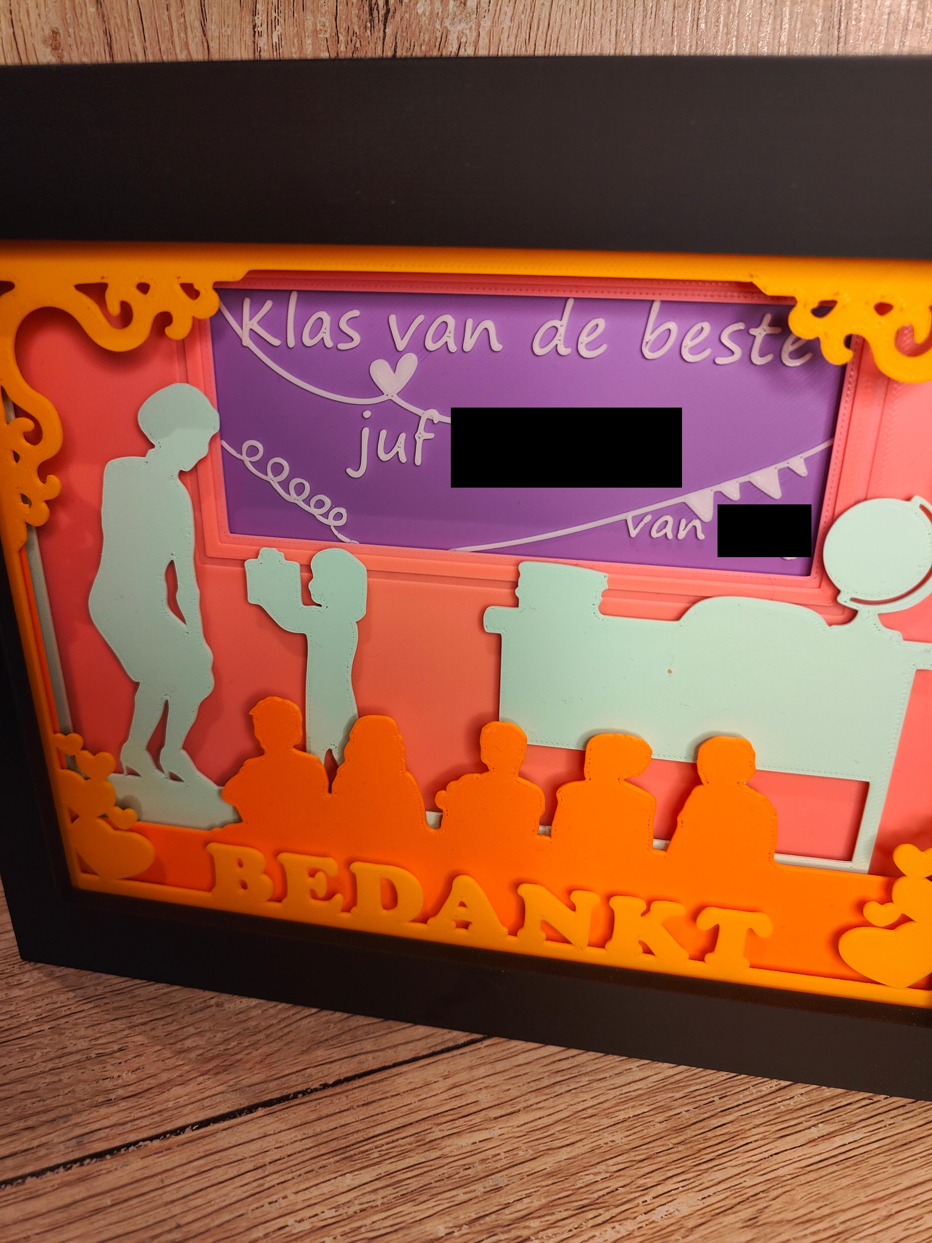 Teacher Appreciation Shadow Box 3d model