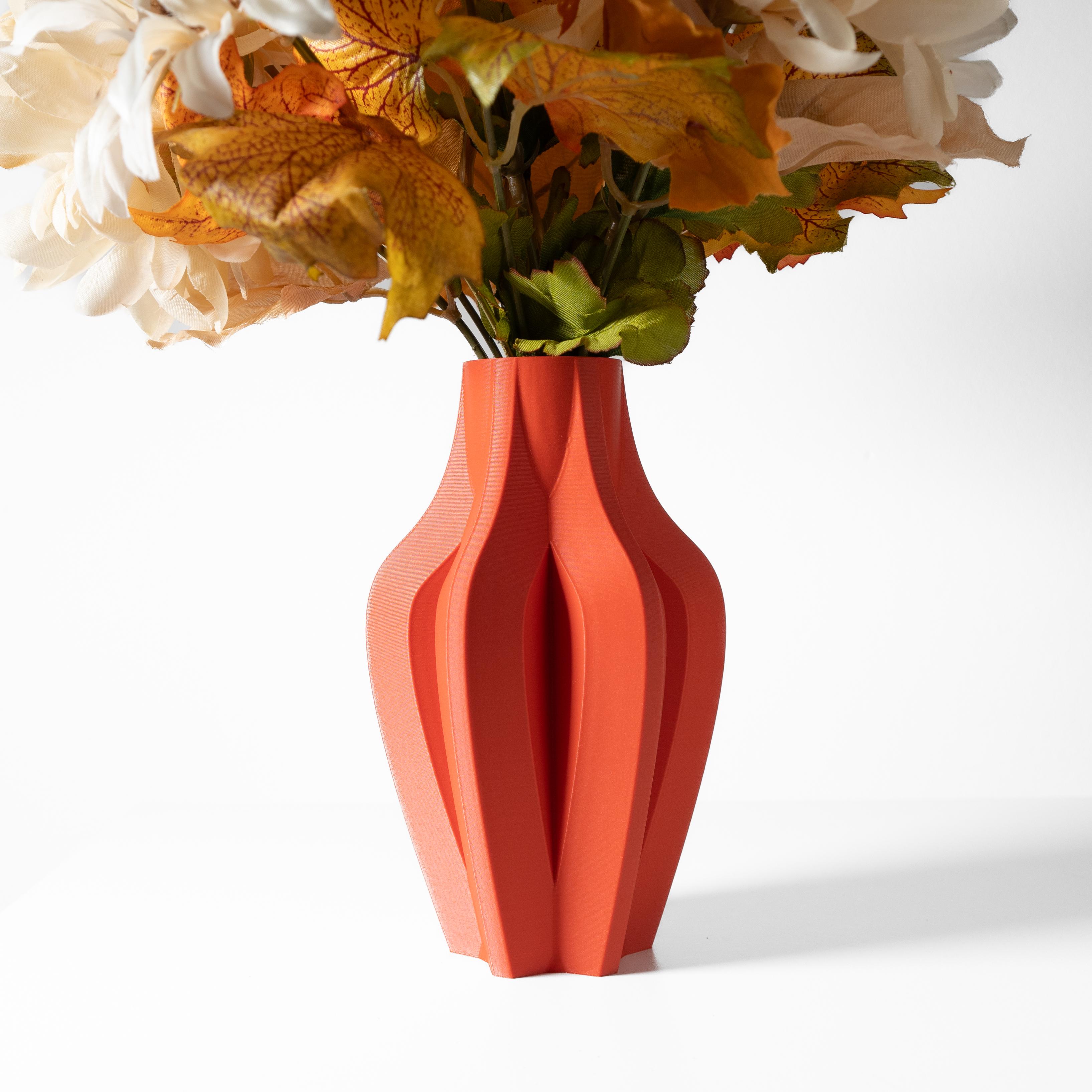 The Kasia Vase, Modern and Unique Home Decor for Dried and Preserved Flower Arrangement  | STL File 3d model