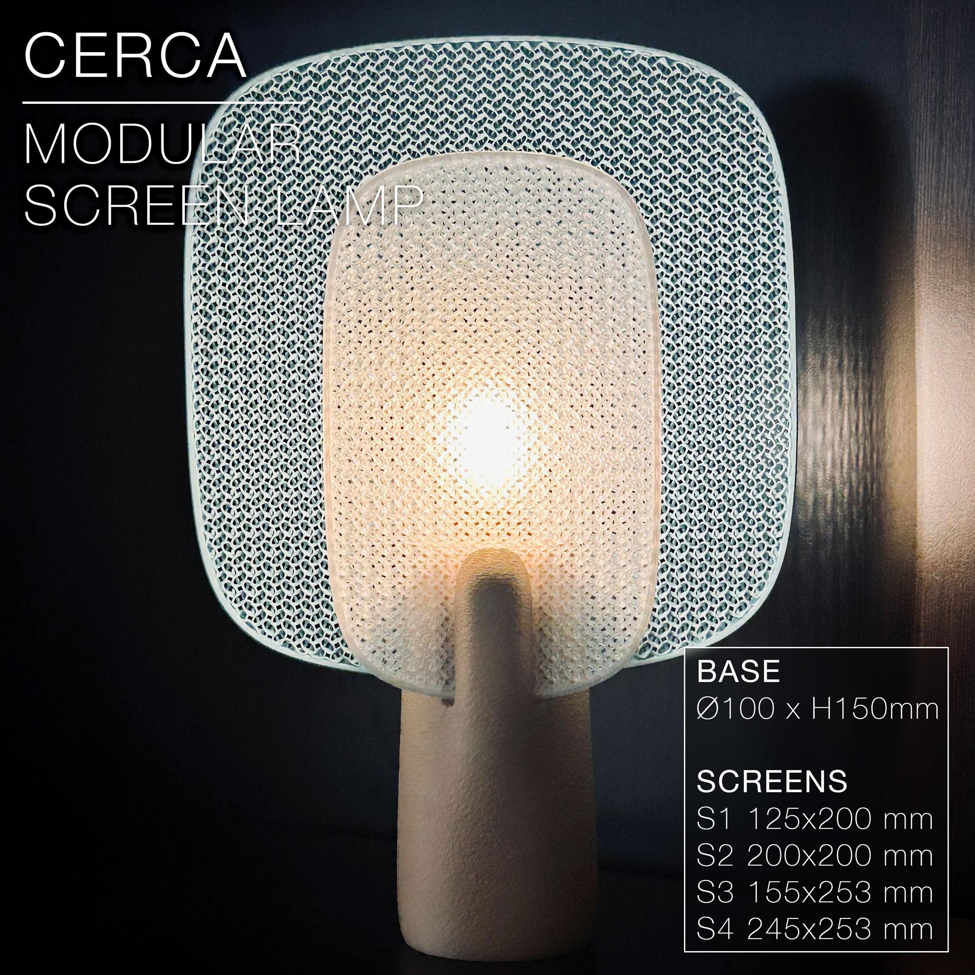 CERCA |  Modular Screen Table Lamp E14, E26, E27 3d model