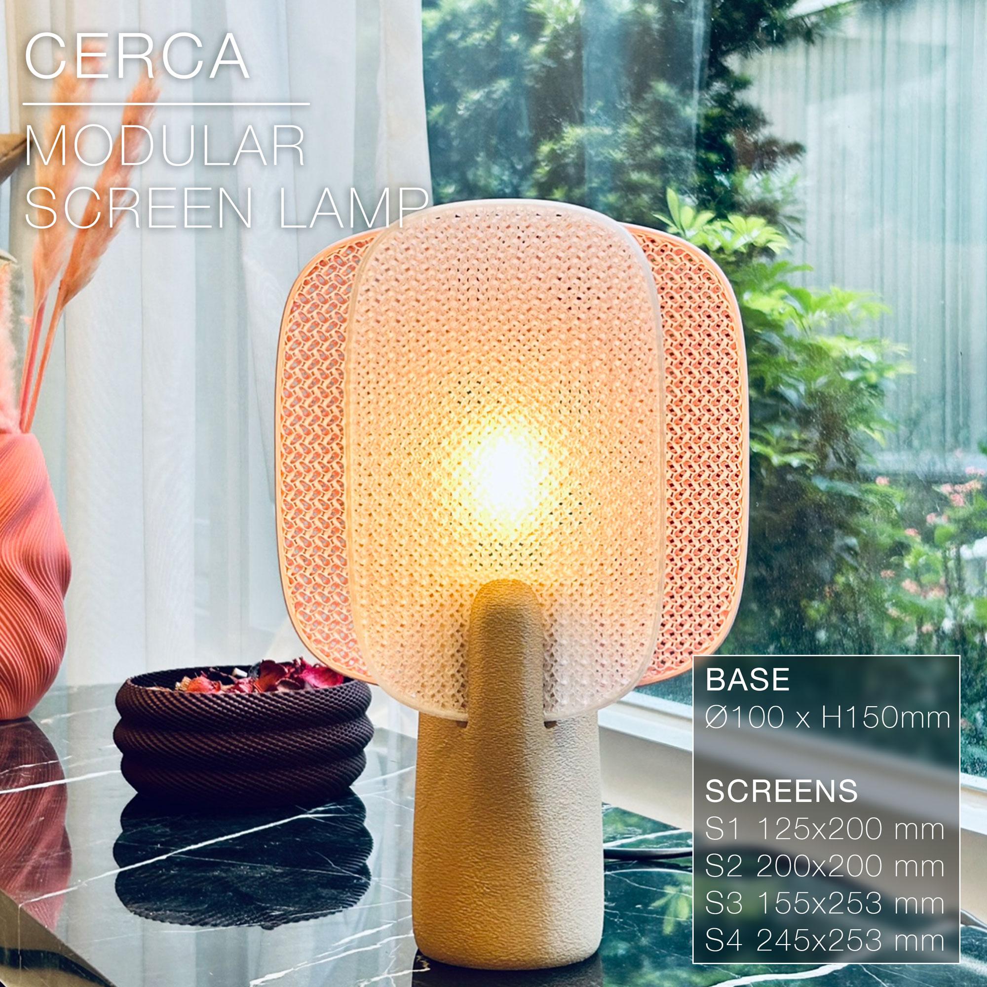 CERCA |  Modular Screen Table Lamp E14, E26, E27 3d model