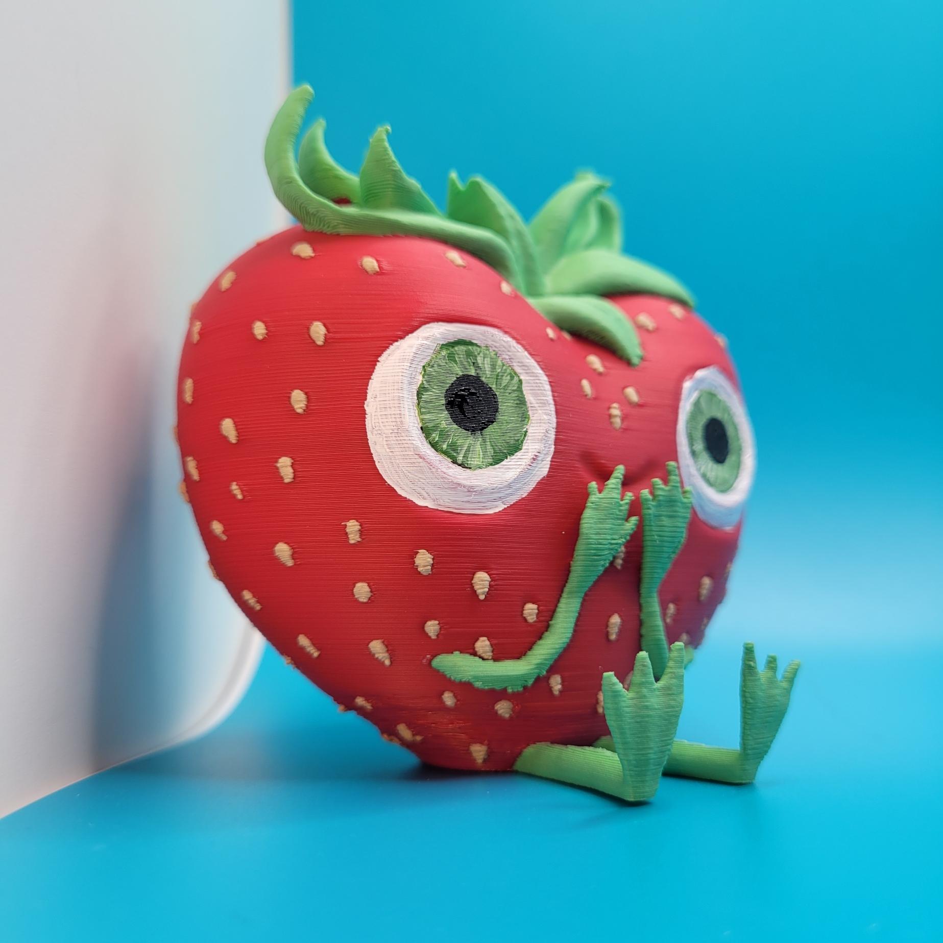 Cute Lil' Strawberry Guy 3d model