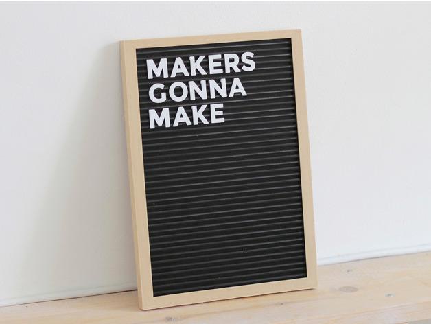 Letter Board - Fully 3D Printed 3d model