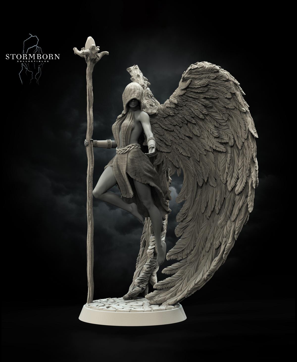 (32mm) Althea, Angel of Mending 3d model