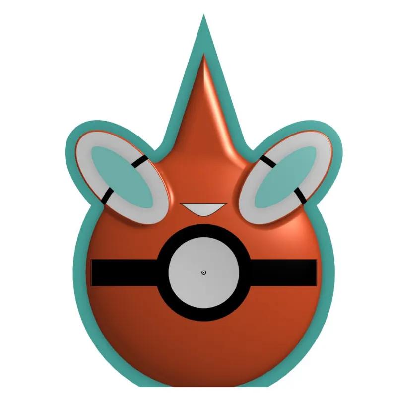 Rotom Pokeball / Pokémon Go Plus + Protective Case 3d model