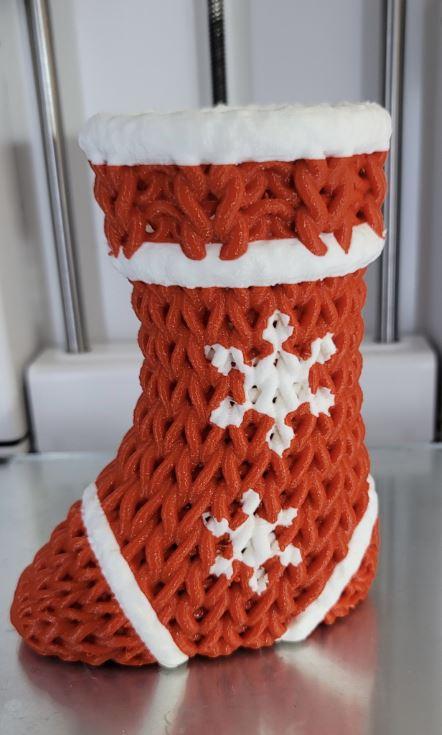 Dual Color Remix of Knitted Stocking 3d model