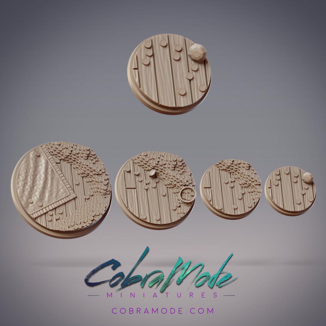 Coin Pile Base Pack (4pcs) 3d model