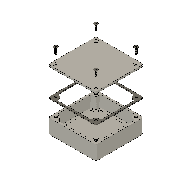 Gasket 70x70x20 3d model