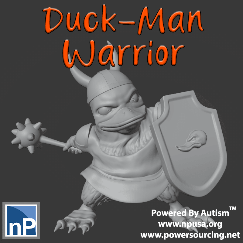 Fantasy Duck-Man Warrior 3d model