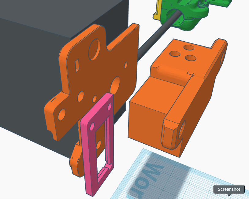 Anycubic Mega Series, VORON afterburner mods 3d model