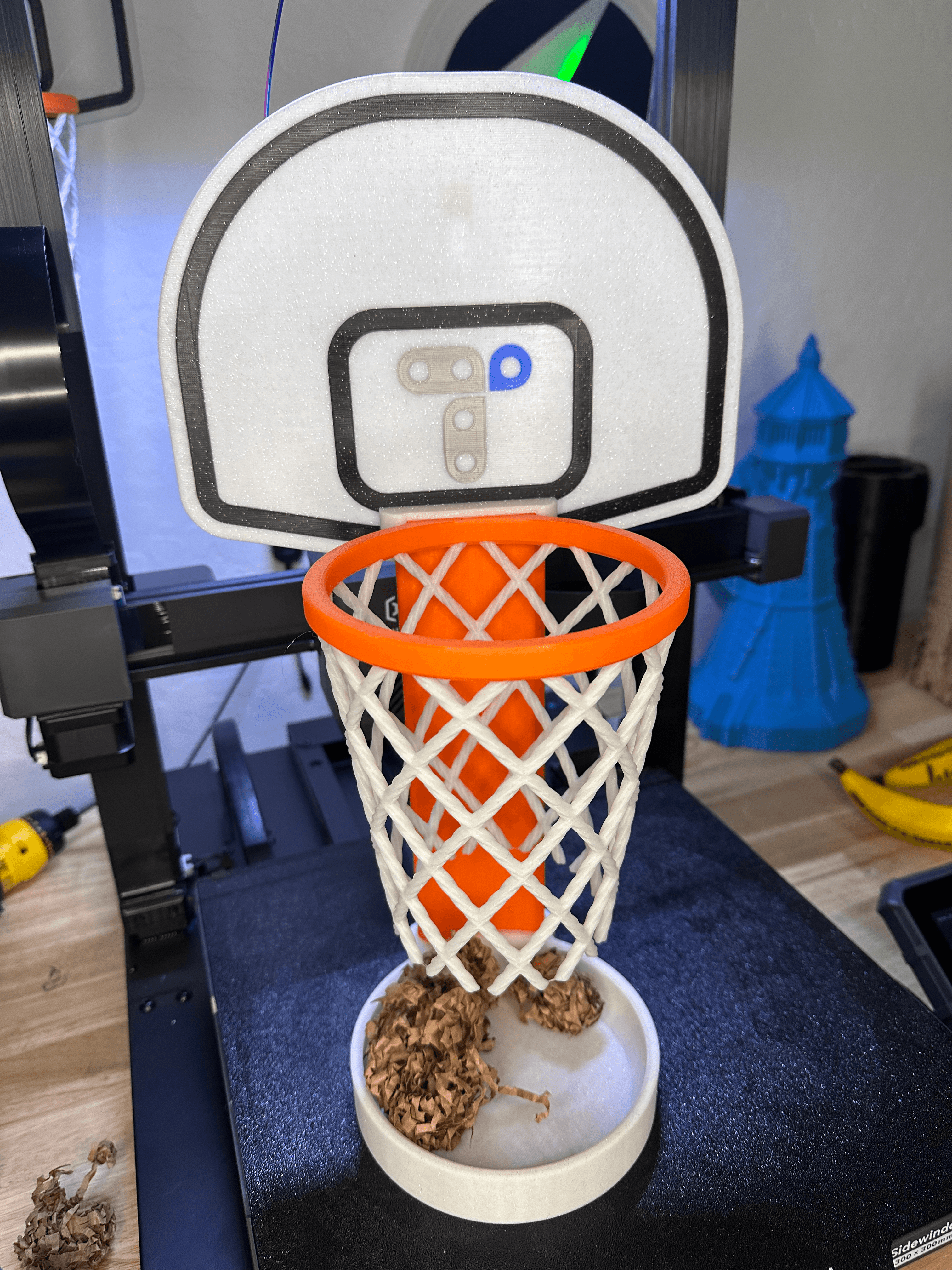 DESKTOP, BASKETBALL, HOOP SHOT GAME, "THANGS EDITION (UNOFFICIAL)", PRINT IN PLACE, NO GLUE, FUN, 3d model