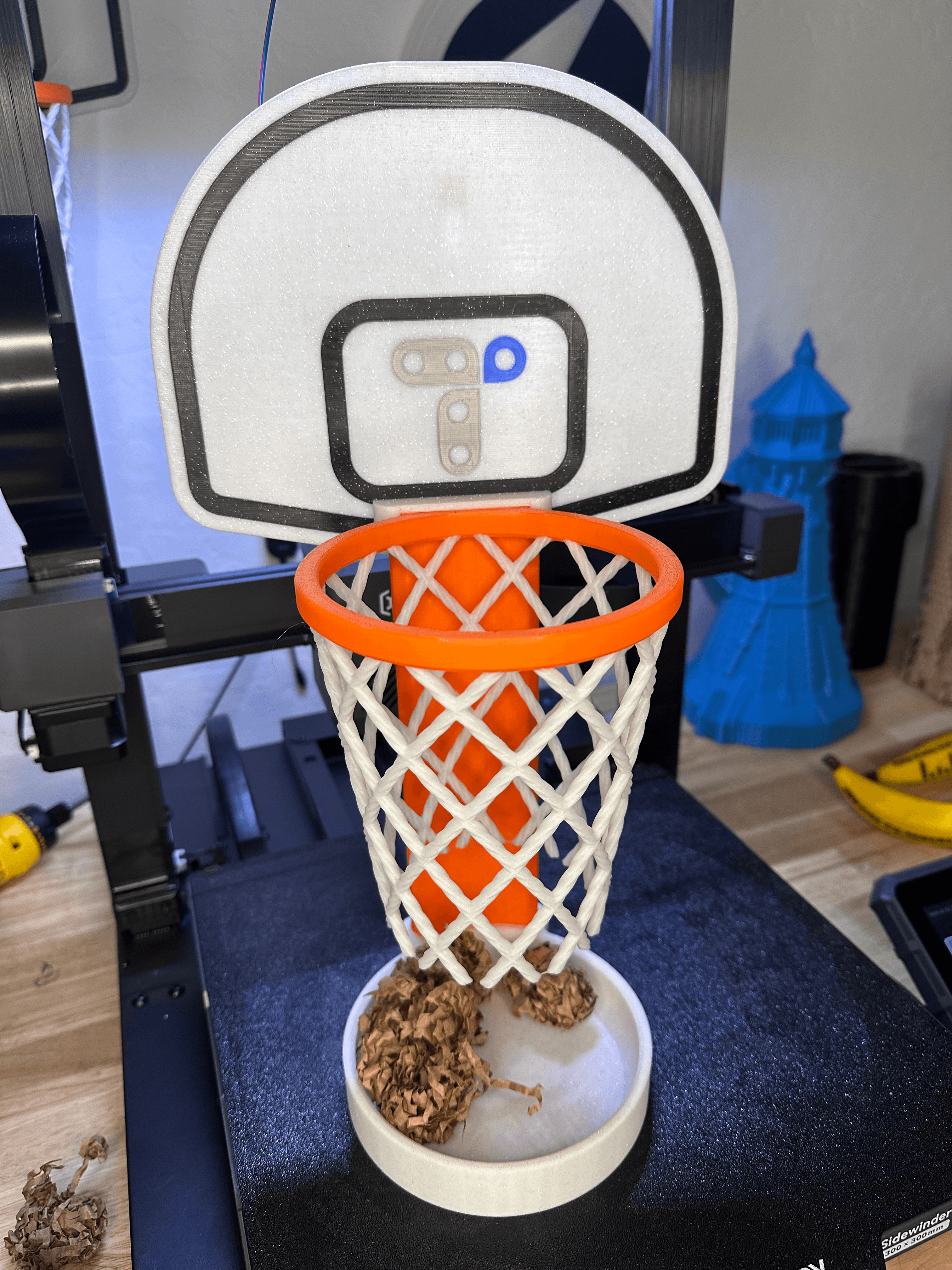 DESKTOP, BASKETBALL, HOOP SHOT GAME, "THANGS EDITION (UNOFFICIAL)", PRINT IN PLACE, NO GLUE, FUN, 3d model